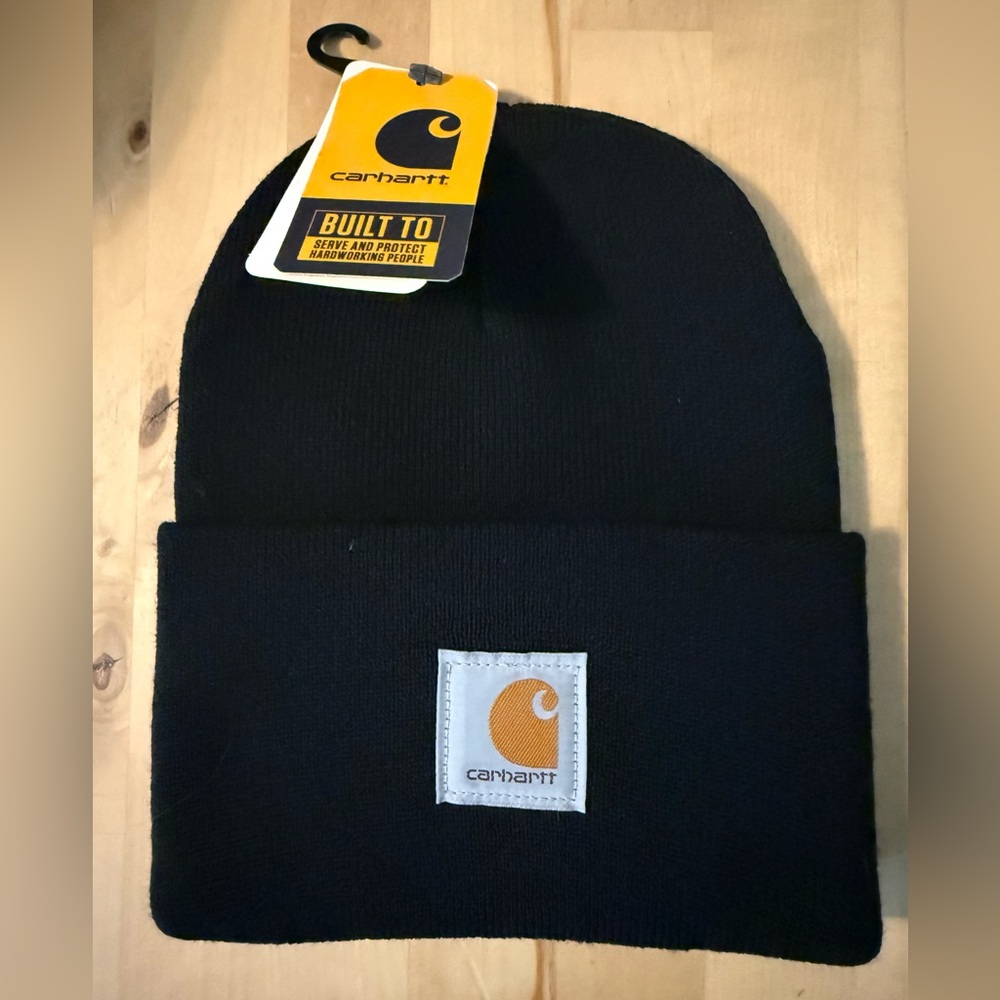 Carhartt Black Knit Cuffed Beanie